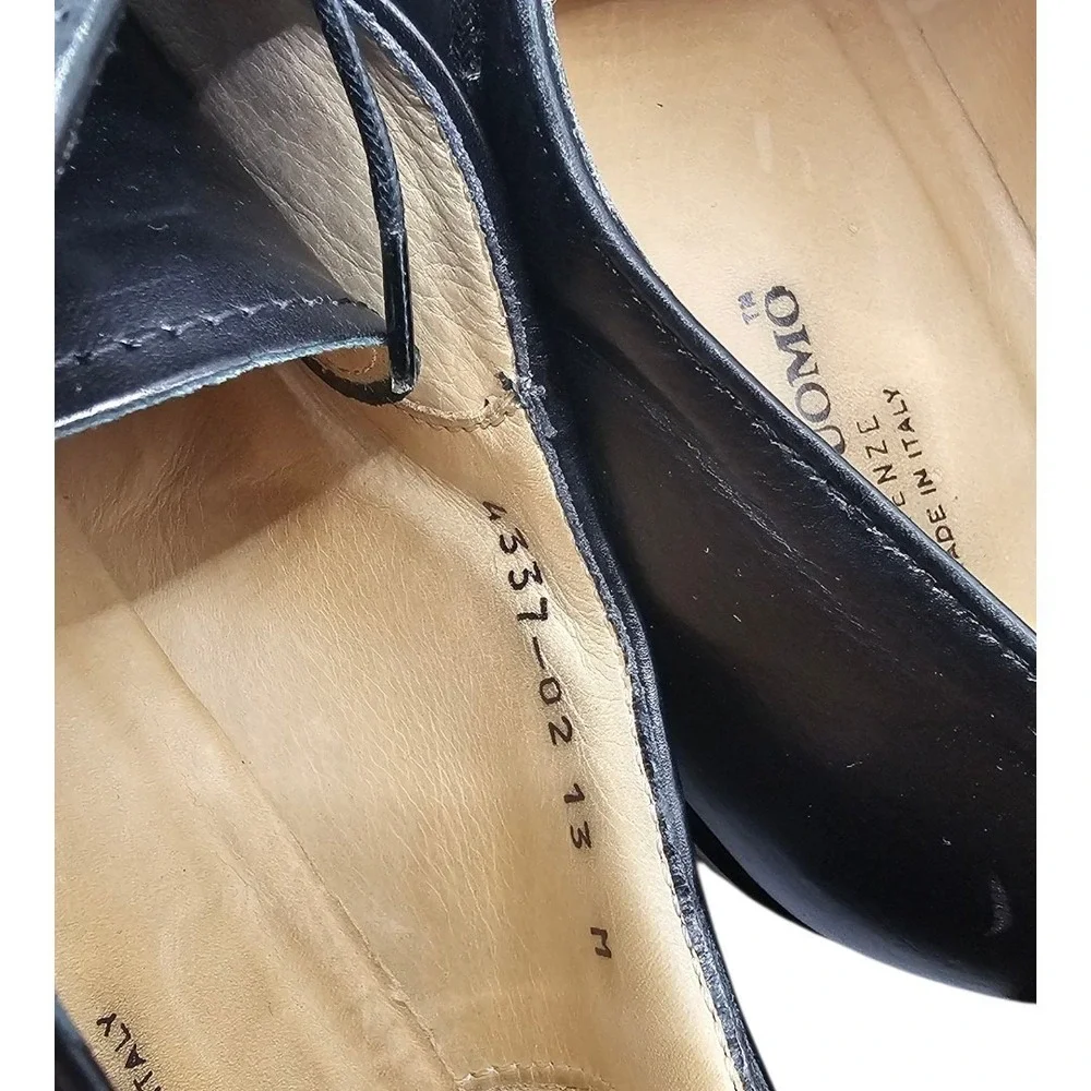 PRONTO UOMO Black Leather‎ Split Toe Oxfords Lace Up Shoes Men's Sz 13M US/46 EU